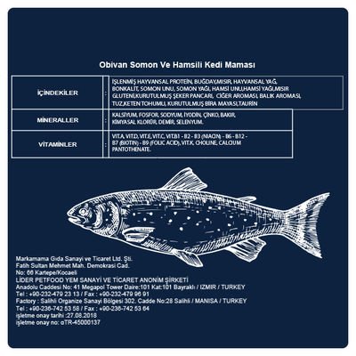 Obivan Somonlu ve Hamsili Yetişkin Kedi Maması 10kg - 2