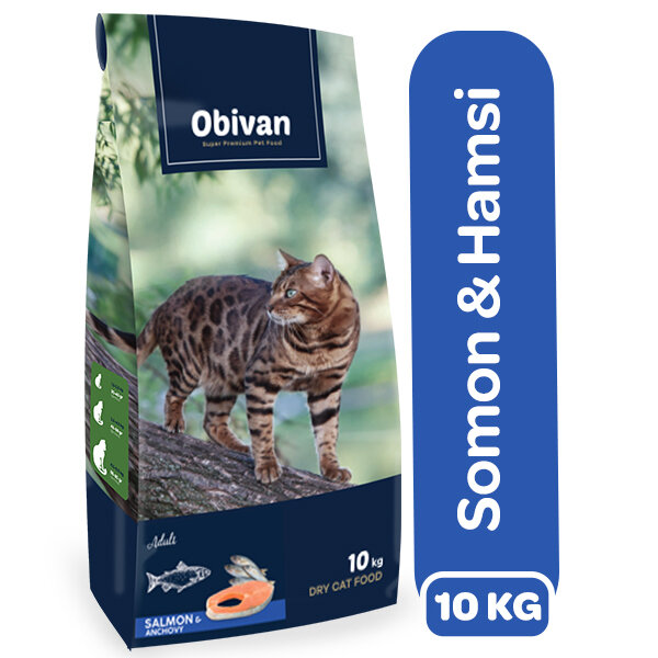 Obivan Somonlu ve Hamsili Yetişkin Kedi Maması 10kg - 2
