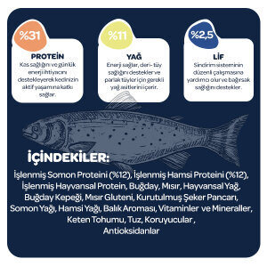 Obivan Somonlu ve Hamsili Yetişkin Kedi Maması 10kg - 4