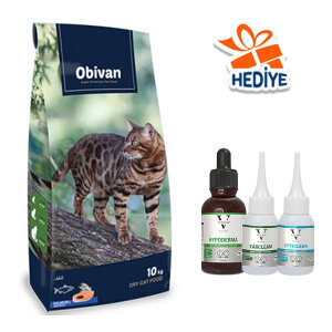 Obivan Somonlu ve Hamsili Yetişkin Kedi Maması 10kg
