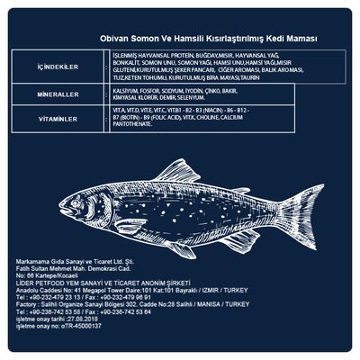 Obivan Sterilised Somonlu ve Hamsili Kısırlaştırılmış Kedi Maması 10kg - 7