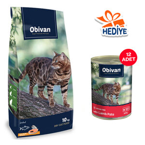 Obivan Sterilised Somonlu ve Hamsili Kısırlaştırılmış Kedi Maması 10kg