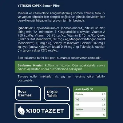 Obivan Düşük Tahıllı Somonlu Pirinçli Ezme Köpek Konservesi 400 Gr - 2