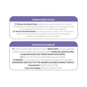 Obivan Sterilised Kısırlaştırılmış Kediler için Tüy Yumağı Önleyici Kedi Maltı 100 GR - 4