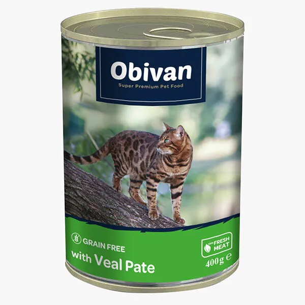 Obivan Tahılsız Dana Etli Ezme Yetişkin Kedi Konservesi 400 GR x 12 Adet - 2