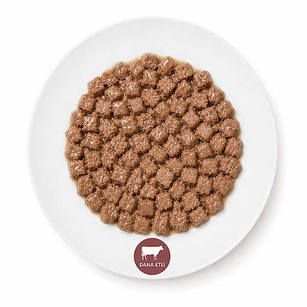 Obivan Dana Etli Sos İçinde Gravy Yetişkin Kedi Yaş Maması 400 GR x 12 Adet - 3
