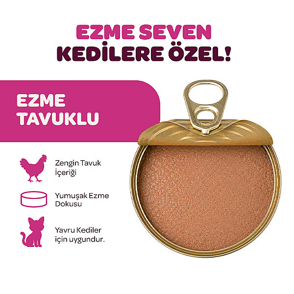 Obivan Tahılsız Tavuk Etli Ezme Yavru Kedi Konservesi 400 gr - 2