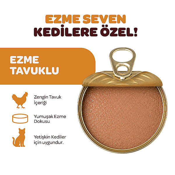 Obivan Tahılsız Tavuk Etli Ezme Yetişkin Kedi Konservesi 400 gr x 12 Adet - 2