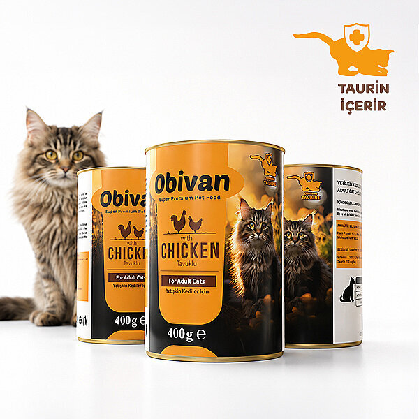 Obivan Tavuk Etli Sos İçinde Gravy Yetişkin Kedi Konservesi 400 gr - 3