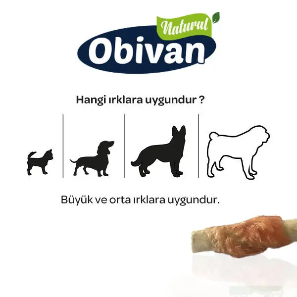 Obivan Tavuk Sargılı Munchy Çubuk 6 cm 50li - 3