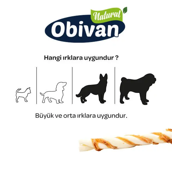 Obivan Tavuklu Burgu Kemik L 3 Adet - 3