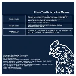 Obivan Kitten Tavuklu ve Kızılcıklı Yavru Kedi Maması 10kg - 2