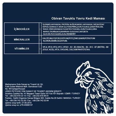 Obivan Kitten Tavuklu ve Kızılcıklı Yavru Kedi Maması 10kg - 2