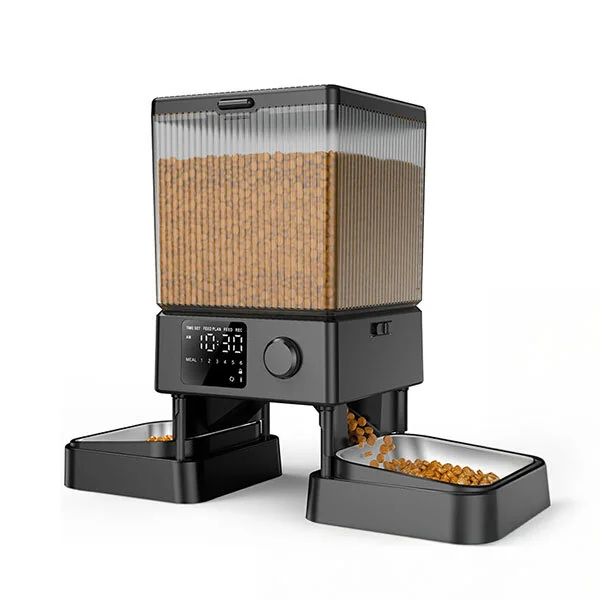 Oneisall PFD-002 5 L Zaman Ayarlı Kedi ve Köpekler için İkili Otomatik Mama Kabı - 1