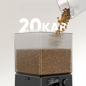 Oneisall PFD-002 5 L Zaman Ayarlı Kedi ve Köpekler için İkili Otomatik Mama Kabı - 4