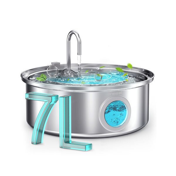 Oneisall PWF-002 7 L Büyük Irk Köpekler için Paslanmaz Çelik Su Pınarı - 1