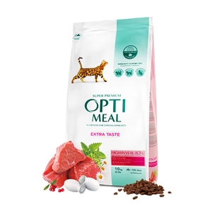 Optimeal Süper Premium Dana Etli Yetişkin Kedi Maması 10 Kg - 2