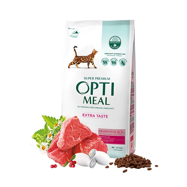 Optimeal Süper Premium Dana Etli Yetişkin Kedi Maması 1.5 kg - 1