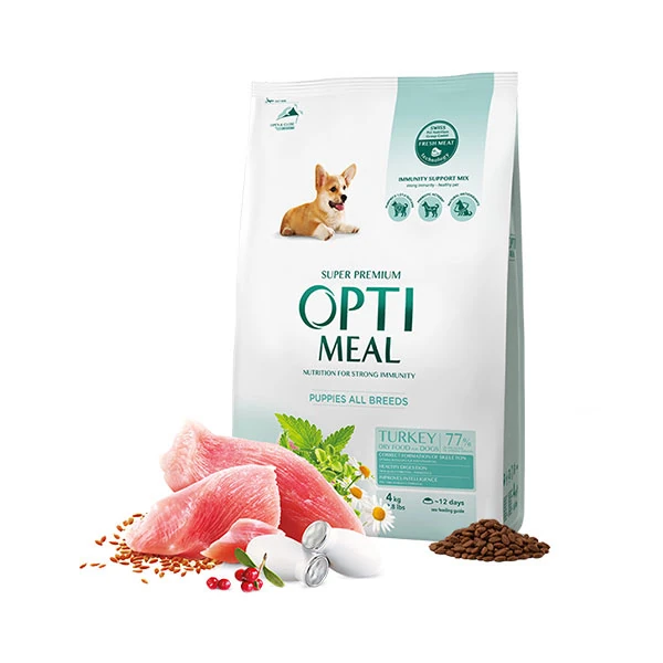Optimeal Süper Premium Hindili Her Irk Yavru Köpek Maması 4 Kg - 1