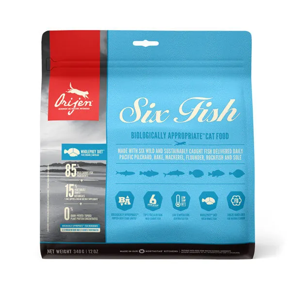 Orijen Six Fish Altı Balıklı Tahılsız Kedi Maması 340 Gr - 1