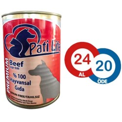 Pati Life Biftekli Köpek Yaş Maması 415 GR * 24 ADET