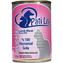 Pati Life Kuzu Etli Kedi Yaş Maması 415 GR