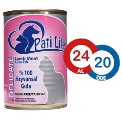 Pati Life Kuzu Etli Kedi Yaş Maması 415 GR * 24 ADET