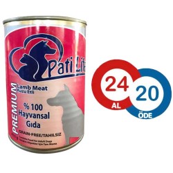 Pati Life Kuzu Etli Köpek Yaş Maması 415 GR * 24 ADET