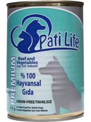 Pati Life Sığır Etli ve Sebzeli Köpek Yaş Maması 415 GR * 24 ADET