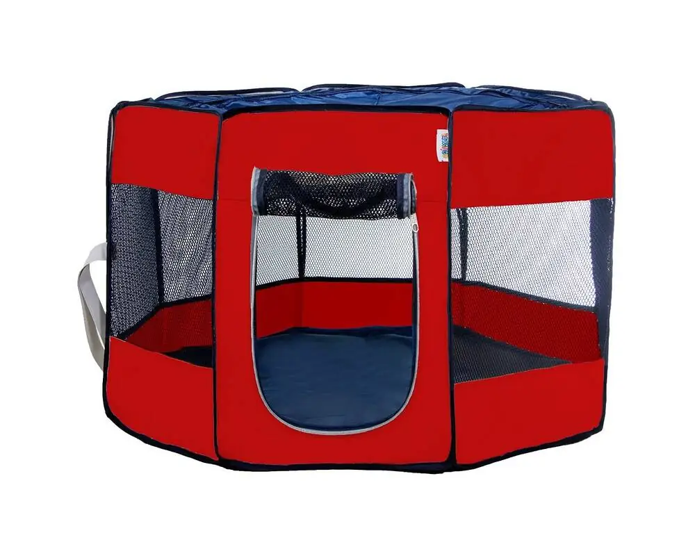 Pawingo Kedi ve Köpekler için Oyun Parkı 70 x 47 Cm Kırmızı - 1