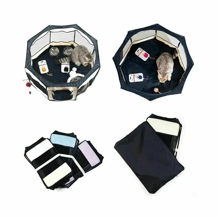 Pawingo Kedi ve Köpekler için Oyun Parkı 70 x 47 Cm Kırmızı - 2