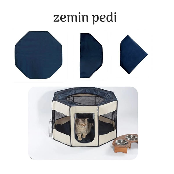 Pawingo Kedi ve Köpekler için Oyun Parkı 70 x 47 Cm Lila - 3