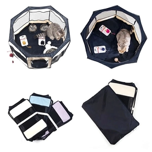 Pawingo Kedi ve Köpekler için Oyun Parkı 70 x 47 Cm Mavi - 2