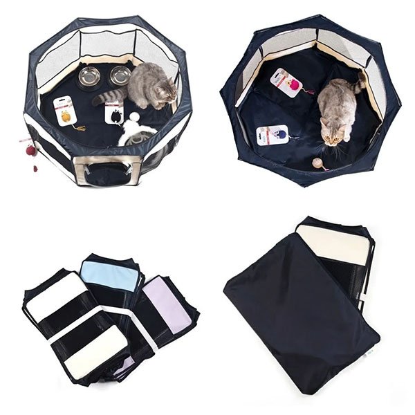 Pawingo Kedi ve Köpekler için Oyun Parkı 70 x 47 Cm Pembe - 2