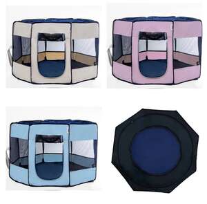 Pawingo Kedi ve Köpekler için Oyun Parkı 70 x 47 Cm Siyah - 5