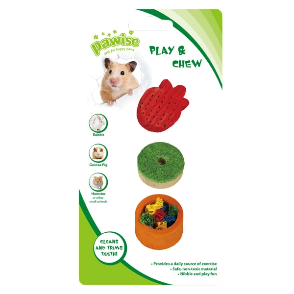 Pawise Ahşap - Lif Yenebilir Kemirme Oyuncağı No 1 - 1