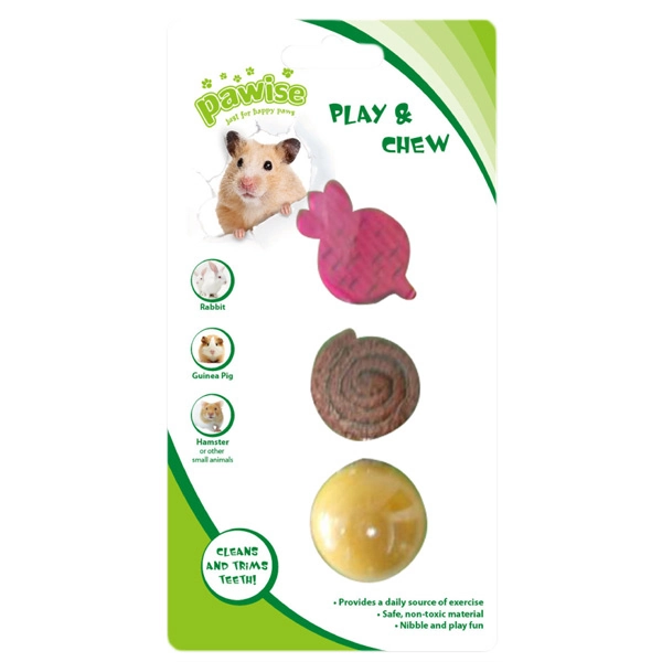 Pawise Ahşap - Lif Yenebilir Kemirme Oyuncağı No 2 - 1