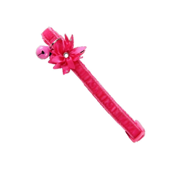 Pawise Çiçekli Kedi Boyun Tasması Pembe - 1