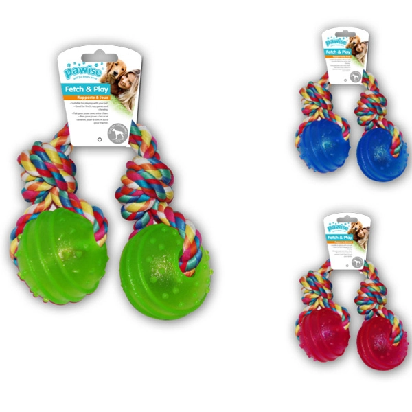 Pawise İki Toplu Diş İpi Köpek Oyuncağı 42 cm - 1