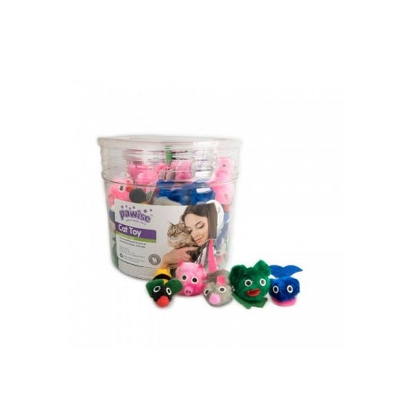 Pawise Kedi Oyuncağı Karışık Hayvan 72 Adet Kutulu - 1