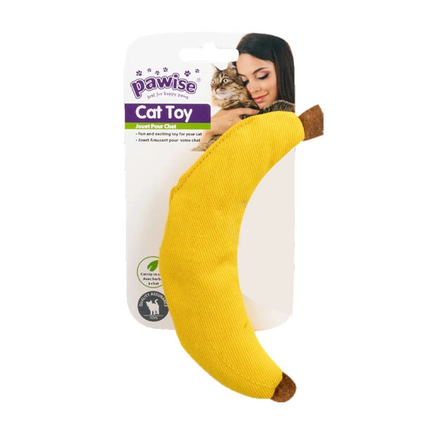 Pawise Kedi Oyuncağı Kedi Otlu Peluş Muz - 1