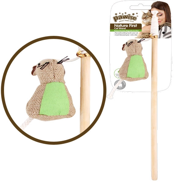 Pawise Nature First Kedi Oltası Fareli 35,5 cm - 1