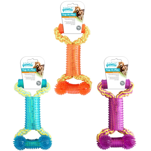 Pawise Tutma Saplı Diş İpi Köpek Oyuncağı 29 cm - 1