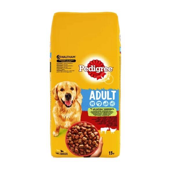 Pedigree Biftek ve Kümes Hayvanlı Yetişkin Köpek Maması 15 kg - 1