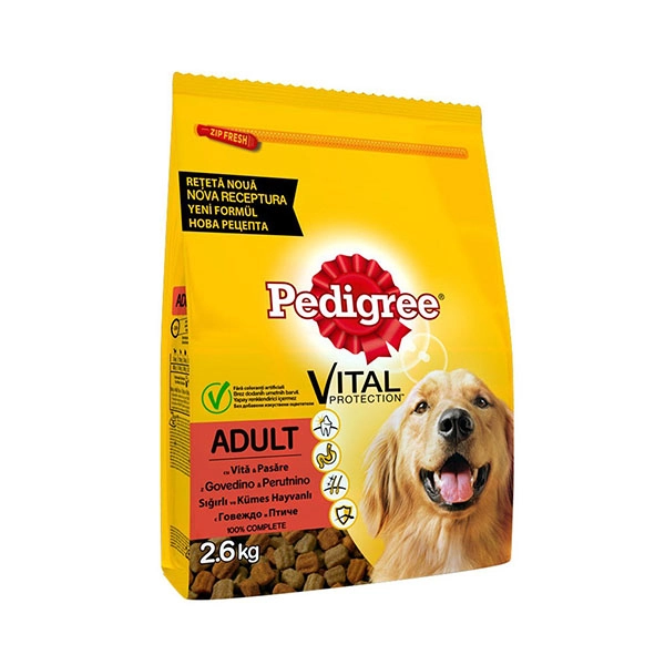 Pedigree Sığır Etli ve Kümes Hayvanlı Yetişkin Köpek Maması 2,6kg - 1