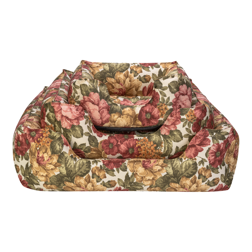 Pet Comfort Alpha  Gül Desenli Kedi ve Köpek Yatağı S 60x50cm - 4