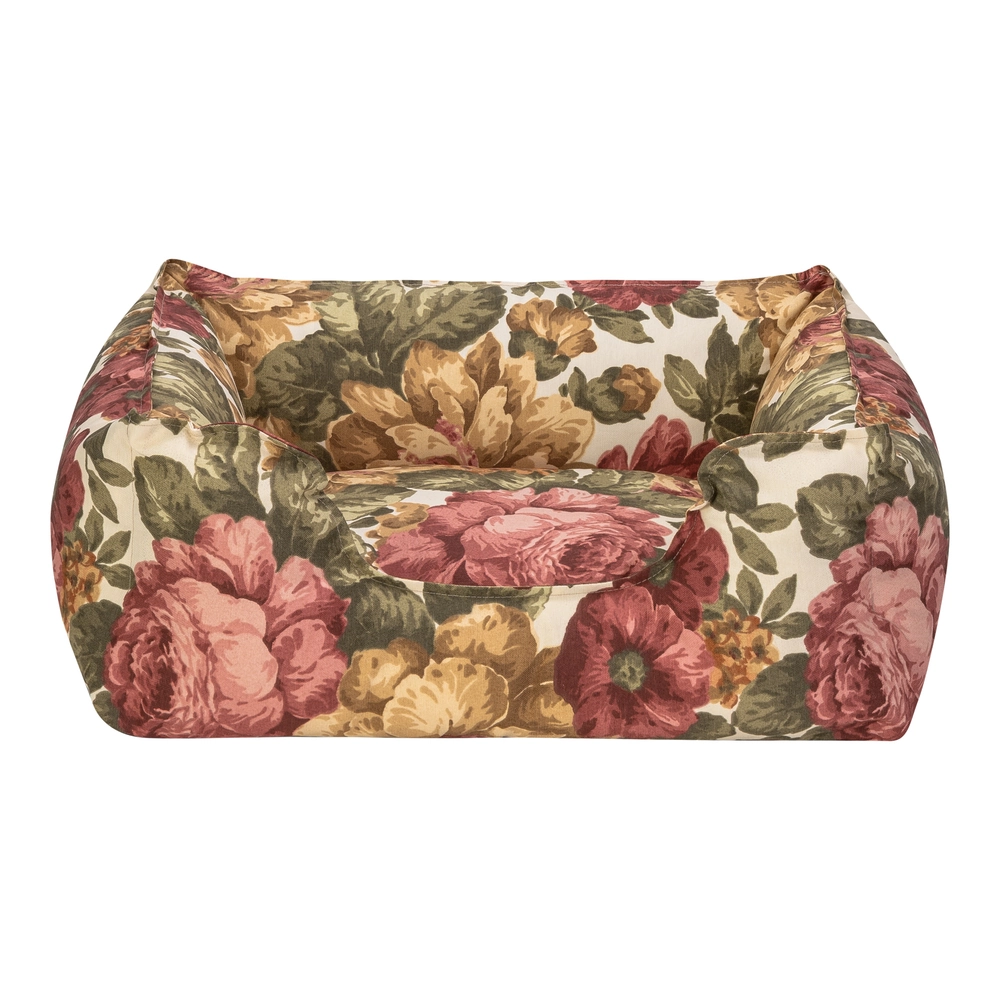 Pet Comfort Alpha  Gül Desenli Kedi ve Köpek Yatağı S 60x50cm - 1