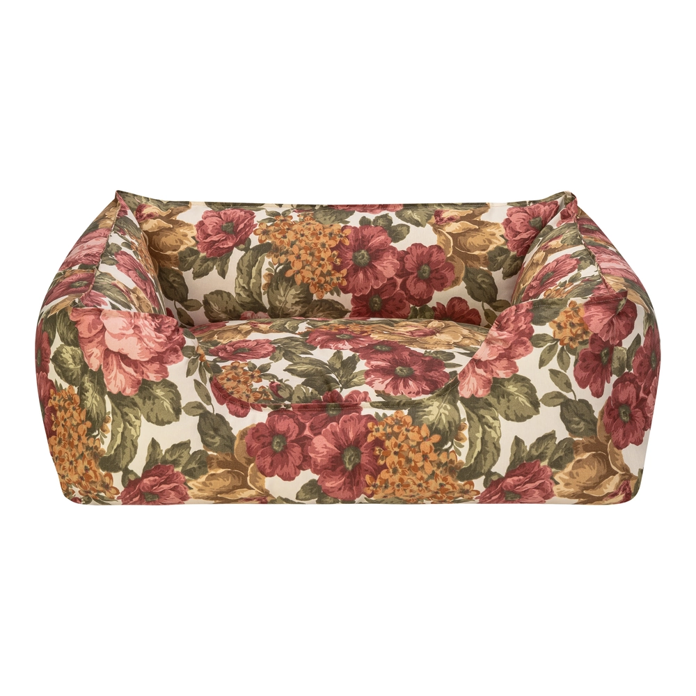 Pet Comfort Alpha  Gül Desenli Köpek Yatağı M 80x65cm - 1