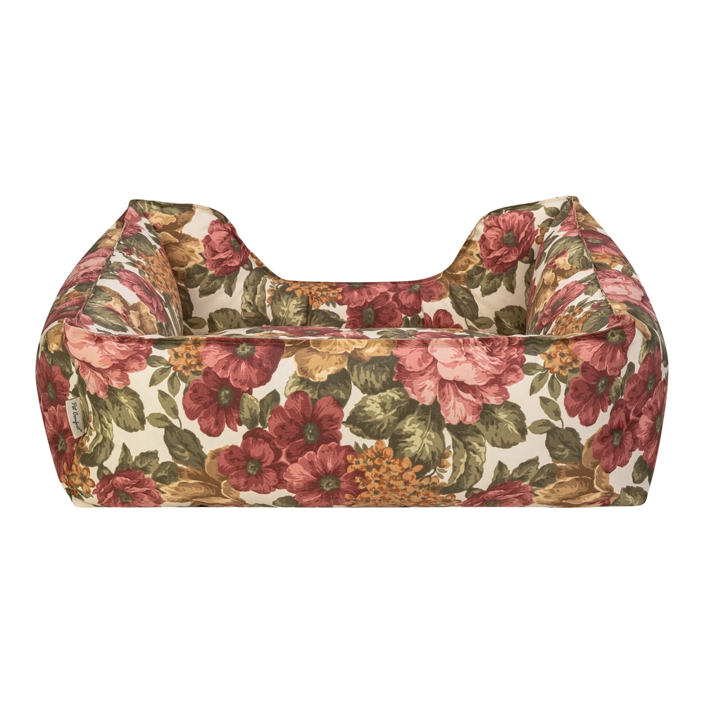 Pet Comfort Alpha  Gül Desenli Köpek Yatağı M 80x65cm - 3