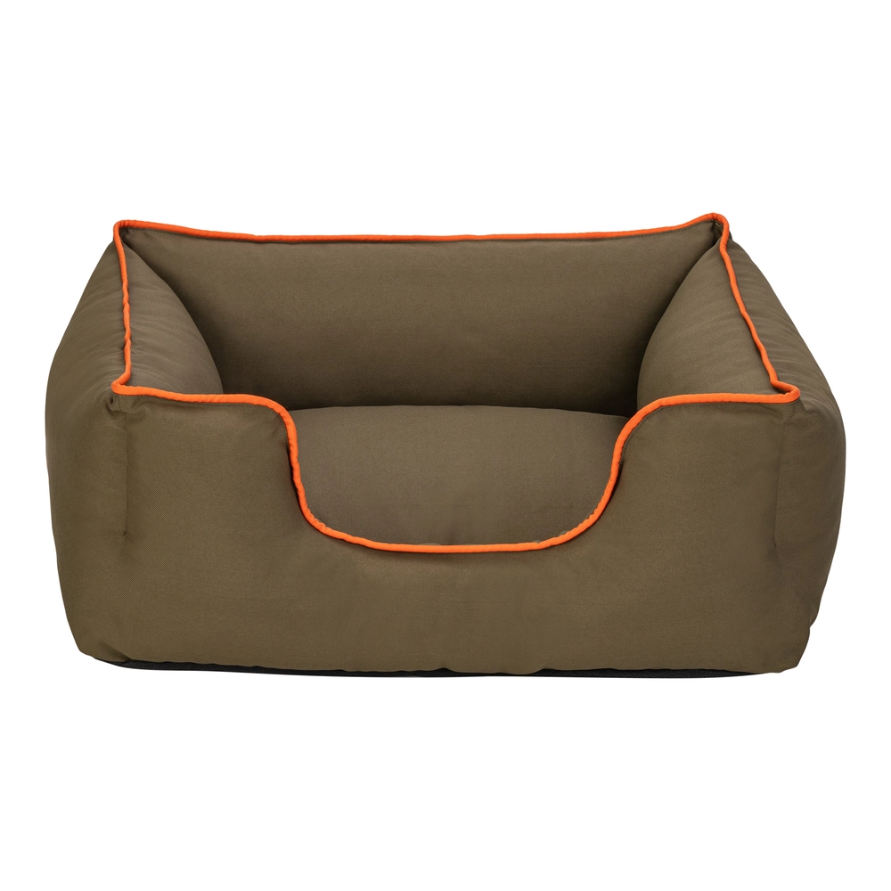 Pet Comfort Alpha  Kedi ve Köpek Yatağı Haki w Turuncu Biye S 60x50cm - 1